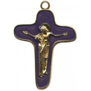 Enamelled Mother Theresa Cross Gold mm.48 - 2"