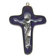 Enamelled Mother Theresa Cross Gold mm.86 - 3 1/2"