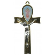 Gold Plated Metal Crucifix Made in Italy cm.8- 3 1/8"