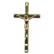 Crucifix Gold Plated Metal mm.35- 1 1/2"