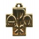 Croix de la paix plaqué or mm.20-3/4"