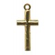 Chapado en oro croix de metal mm.15-1/2"