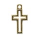 Plaqué or croix en métal mm.15-1/2"
