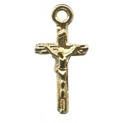 Gold Plated Metal Crucifix mm.11- 3/8"