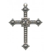 Silver Plated Metal Cross mm.40- 1 1/2"
