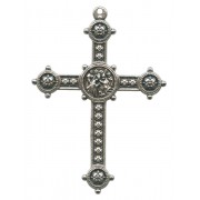 Silver Plated Metal Cross mm.50- 2"
