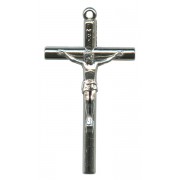 Crucifix Silver Plated Metal mm.35- 1 1/2"