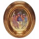 Plaque en feuille d'or de l'icône de la Trinité cm.12.5x10.5 - 5 "x 4 1/4"