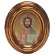 Pantocrator Gold Leaf Oval Picture cm.12.5x10.5- 5"x4 1/4"