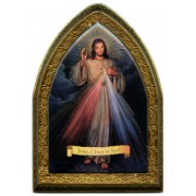 English Divine Mercy Gold Leaf Picture Frame Mini Vault cm.18.5x13.5 - 7 1/4"x5 1/4"