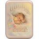 Plaque avec une prière de bébé et un cadre rose cm. 21x29- 8 1/2 "x 11 1/2" 