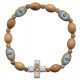 Elastic Olive Wood Bracelet with Miraculous/ Ecce mm.7