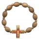 Bracelet élastique en bois d'olivier avec Sacré-Coeur de Jésus mm.8