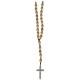 Olive Wood Cord Rosary Beads with T3 Cross mm.7