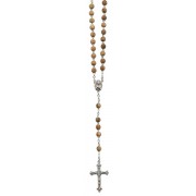 Carved Olive Wood Rosary Beads mm.5