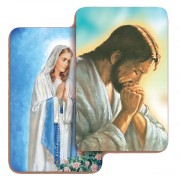 Lourdes/ Jesus Praying 3D Bi-Dimensional Cards cm5.5x 8.2 - 2 1/8"x3 1/4"