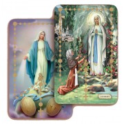Miraculous/ Lourdes 3D Bi-Dimensional Cards cm5.5x 8.2 - 2 1/8"x3 1/4"