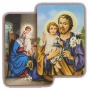 Holy Family/ St.Joseph 3D Bi-Dimensional Cards cm5.5x 8.2 - 2 1/8"x3 1/4"
