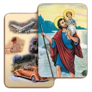 St.Christopher 3D Bi-Dimensional Cards cm5.5x 8.2 - 2 1/8"x3 1/4"