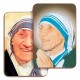 Mother Theresa 3D Bi-Dimensional Cards cm5.5x 8.2 - 2 1/8"x3 1/4"