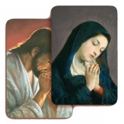 Jesus and Our Lady Praying 3D Bi-Dimensional Cards cm.5.5x8.2- 2 1/8"x 3 1/4"