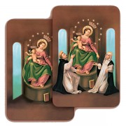Our Lady of Pompei 3D Bi-Dimensional Cards cm.5.5x8.2- 2 1/8"x 3 1/4"
