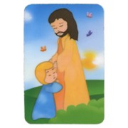 Animated Jesus and Child Fridge Magnet cm.4x6 - 2 1/2"x 4 1/4"