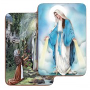 Lourdes/ Immaculate 3D Bi-Dimensional Cards cm.5.5x8.2- 2 1/8"x 3 1/4"