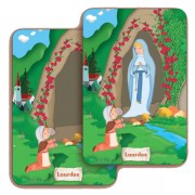Lourdes 3D Bi-Dimensional Cards cm.5.5x8.2- 2 1/8"x 3 1/4"