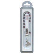 Swarovski Crystal Rosary Bracelet Sterling Silver Amethyst mm.5