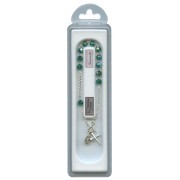 Swarovski Crystal Rosary Bracelet Sterling Silver Emerald mm.5