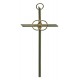 Une croix pour l'anniversaire en or plaqué de métal cm.14-6"