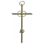 Metal Gold Plated 50th Anniversary Cross cm.14- 6"
