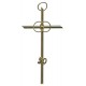 Une croix pour le 50e anniversaire en or plaqué de métal cm.14-6"
