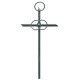 Une croix pour le anniversaire en métal argenté cm.14- 6"
