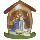 Nativity House Plaque- Christmas Tree Ornament cm.10.5x12.5- 4"x5"