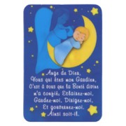 Guardian Angel Prayer Fridge Magnet French cm.4x6 - 2 1/2"x 4 1/4"