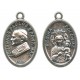 Pope John Paul II/ Regina Poloniae Oval Oxidized Medal mm.22- 7/8"