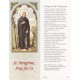 Prayer to St.Peregrine Bookmark cm.6x15.5- 2 1/2"x 6 1/8"