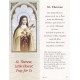 St.Therese Bookmark cm.6x15.5- 2 1/2"x 6 1/8"