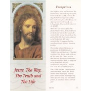Jesus/ Footprints Bookmark cm.6x15.5- 2 1/2"x 6 1/8"