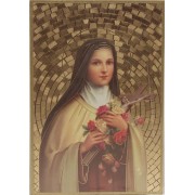 St.Therese Plaque cm.15.5x10.5 - 6"x4"