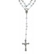 Collar rosario de cristal de bohemia en aurora boreal cristal con un simple enlace mm.5
