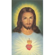 Tarjeta de Santa del Sagrado Corazón de Jesús cm.7x12- 2 3/4 "x 4 3/4"
