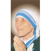 Holy card of the Mother Theresa cm.7x12- 2 3/4"x 4 3/4"