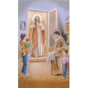 Tarjeta santa de Jesús en la puerta cm.7x12- 2 3/4 "x 4 3/4"
