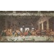 Holy card of the Last Supper with gold foil