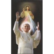 Tarjeta de Santa del Papa Juan Pablo II cm.7x12- 2 3/4 "x 4 3/4"