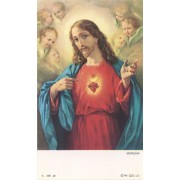 Holy card of Sacred Heart of Jesus cm.7x12- 2 3/4"x 4 3/4"