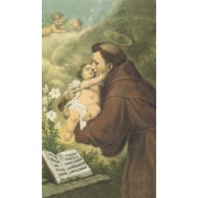 Tarjeta santa de St.Anthony cm.7x12- 2 3/4 "x 4 3/4"